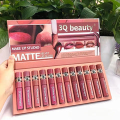 3Q Beauty Matte Velvet Lip Gloss - Pack of 12