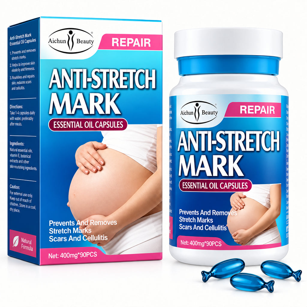 Aichun Beauty Anti Stretch Mark Essential Oil Capsules - 90 Pcs