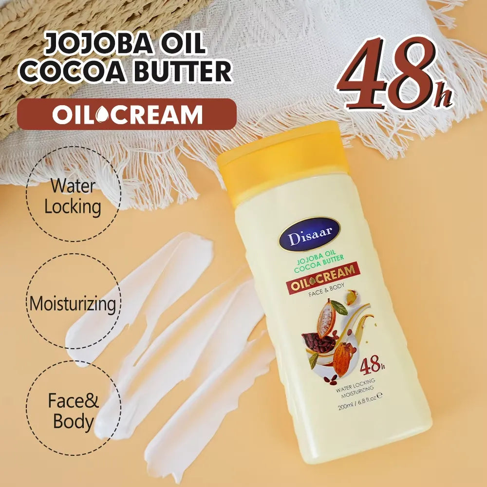 Disaar Jojoba Oil Cocoa Butter Face & Body Oil Cream - 200ml