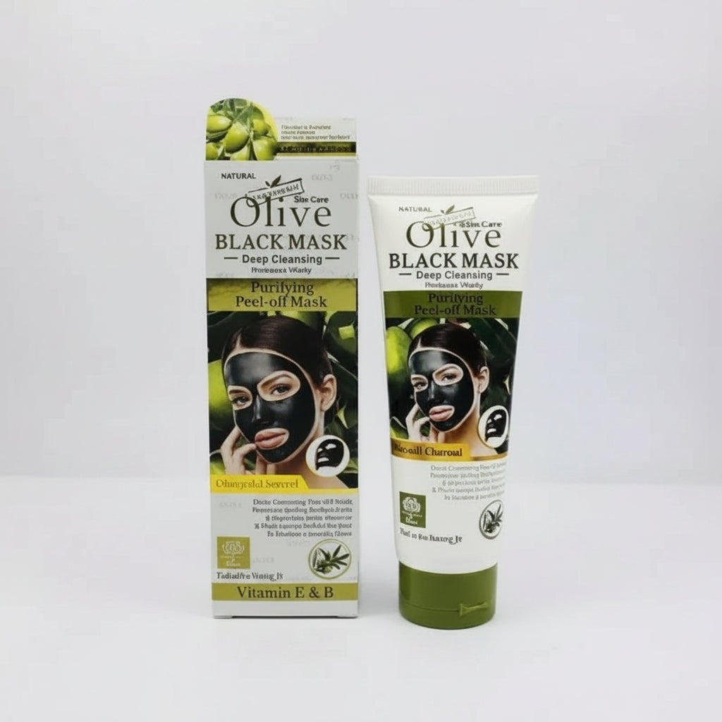 Olive with Milk Whitening Facial Black Charcoal Mask - 120g