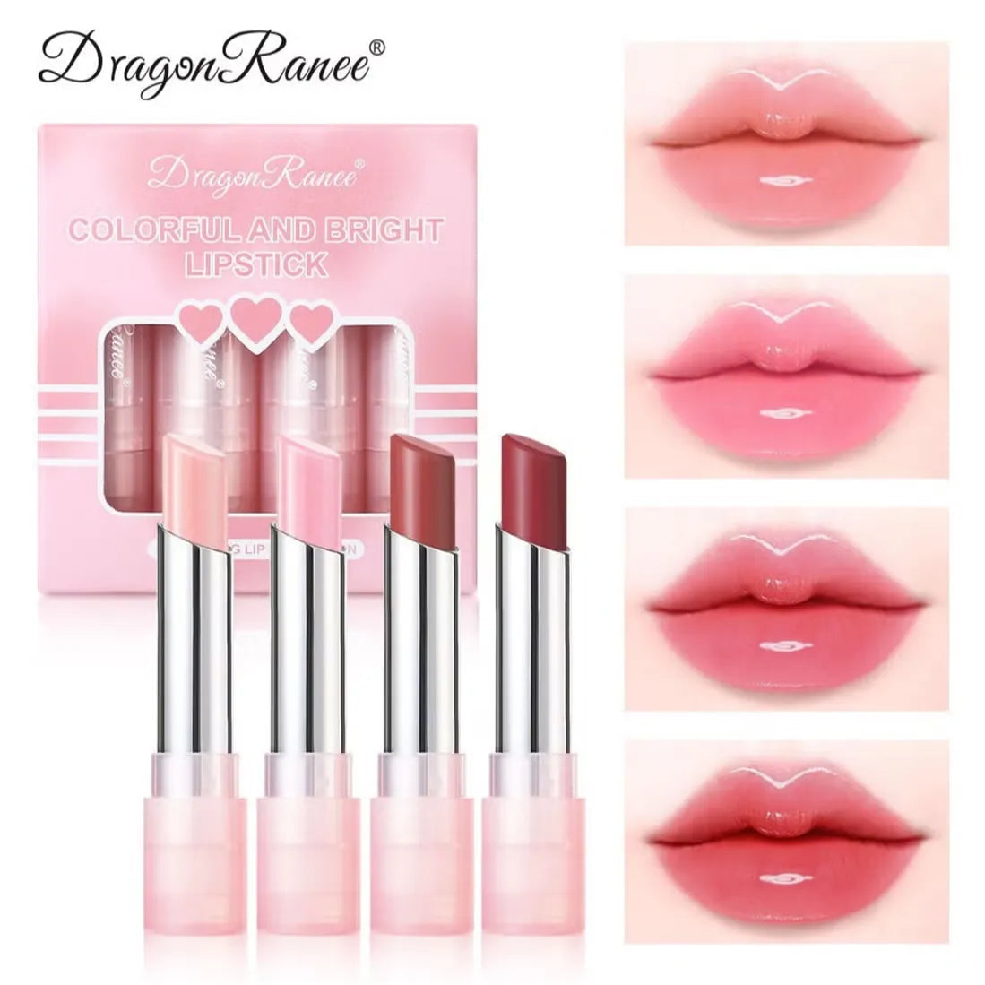 Dragon Ranee Color Changing Lipstick Set - 4Pcs