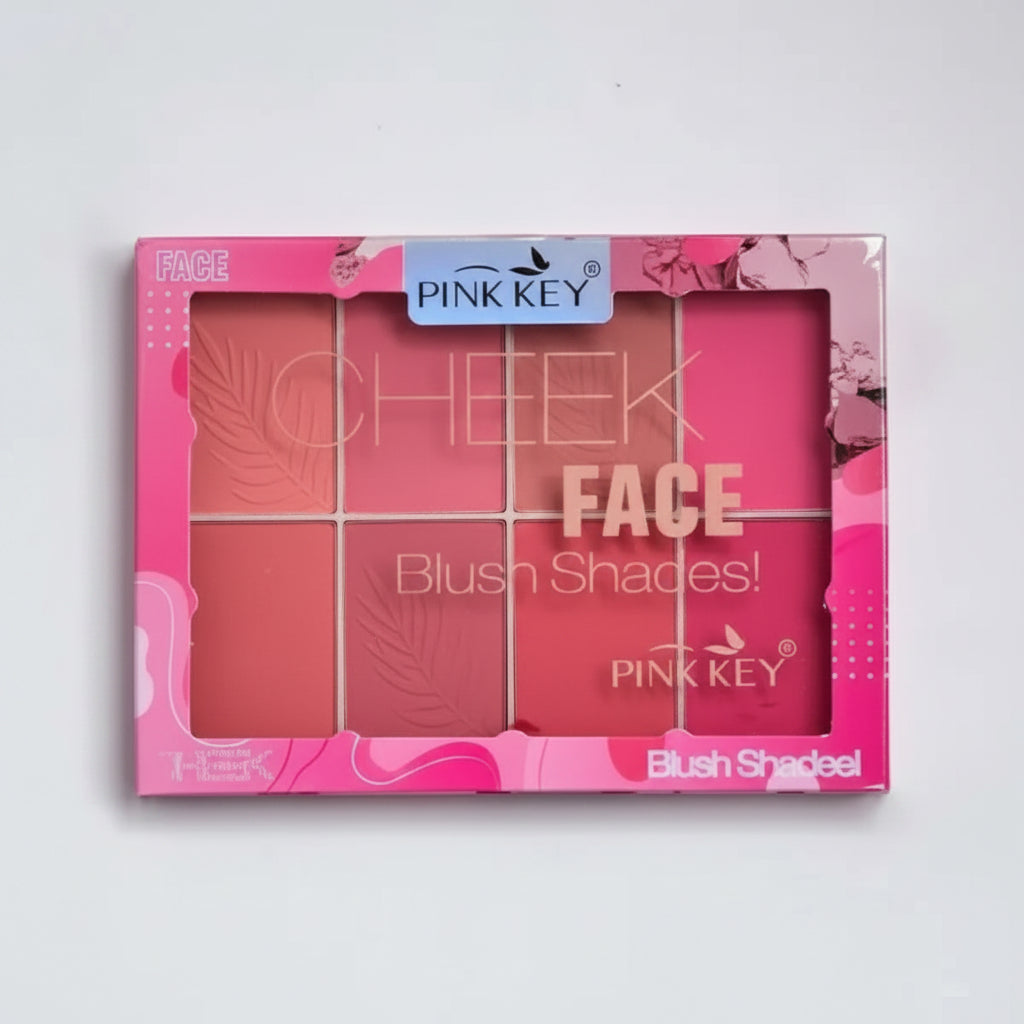 Pink Key Professional Cheek Contour Palette –  8 Colors