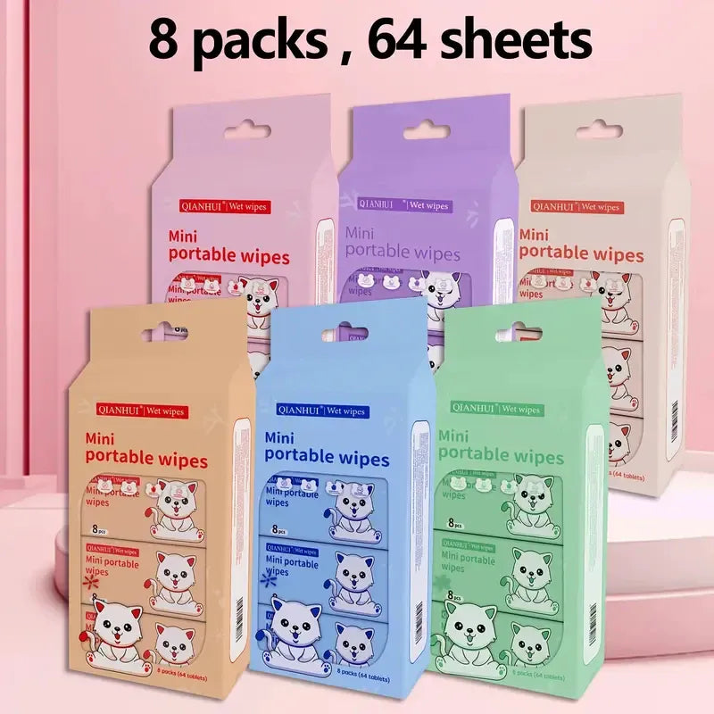 Qianhui Mini Portable Wet Wipes Multipack - Each