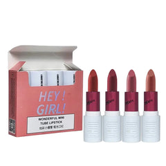 Heng Fang Hey Girl Wonderful Mini Tube Lipstick Set - 4 Pcs