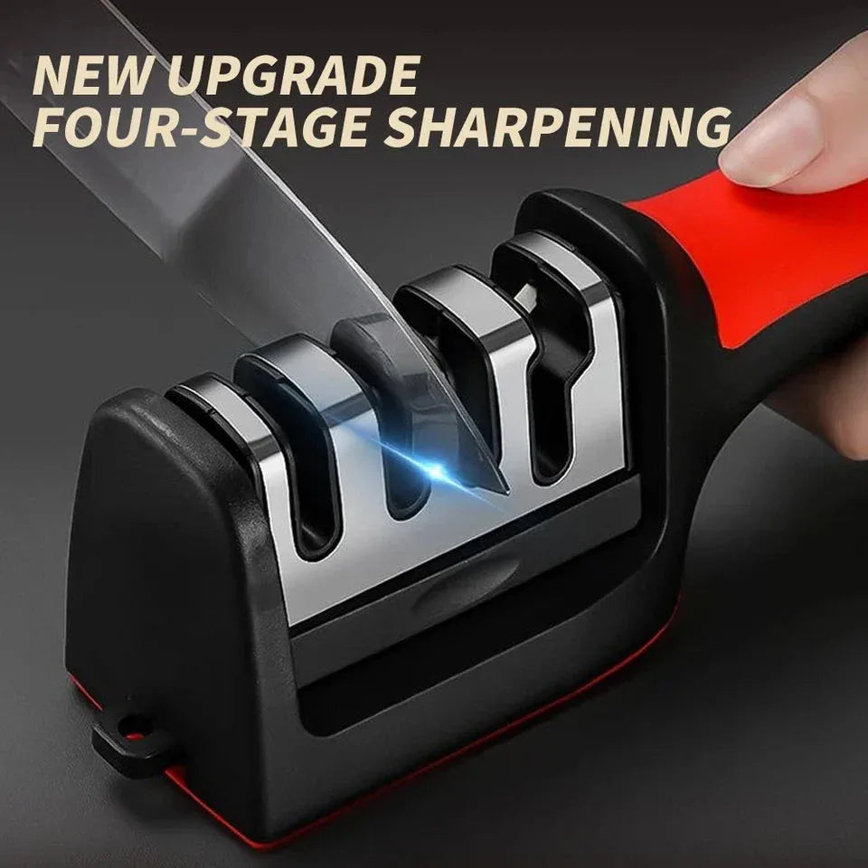 Professional 4-Stage Manual Knife & Scissor Sharpener