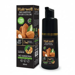 Hairwell Natural Black Shampoo Hair Color – 160ml