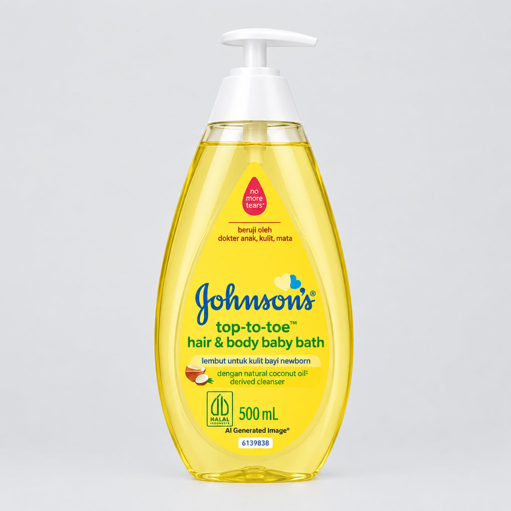 Johnson's Top To Toe Baby Hair & Body Bath - 500 mL