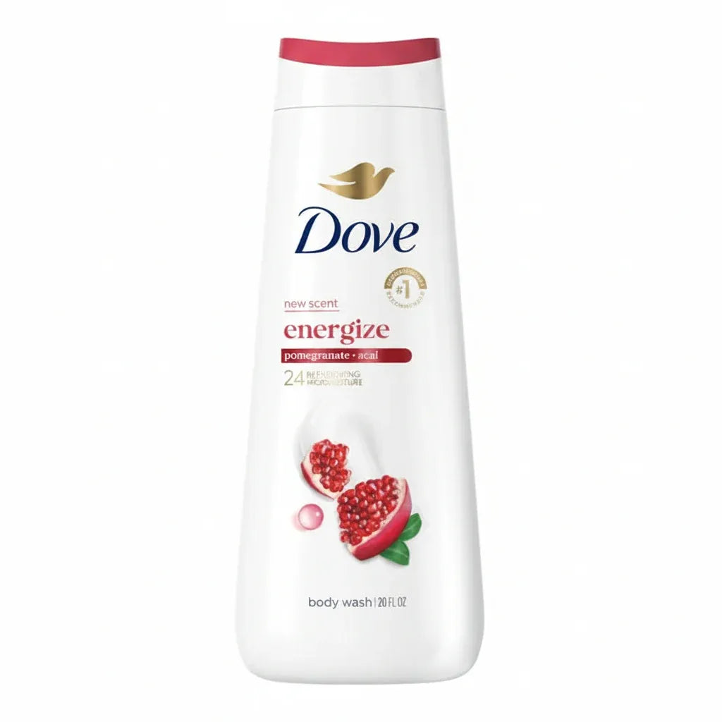 Dove Energize Pomegranate & Acai Body Wash - 20 FL OZ / 591ml