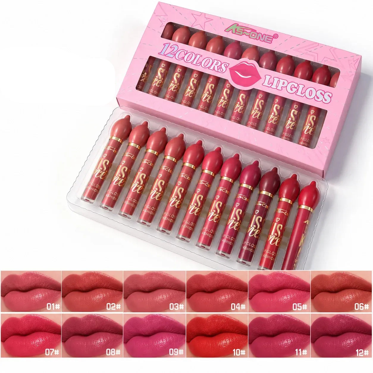 KS-ONE Colors Lip Gloss - Pack OF 12