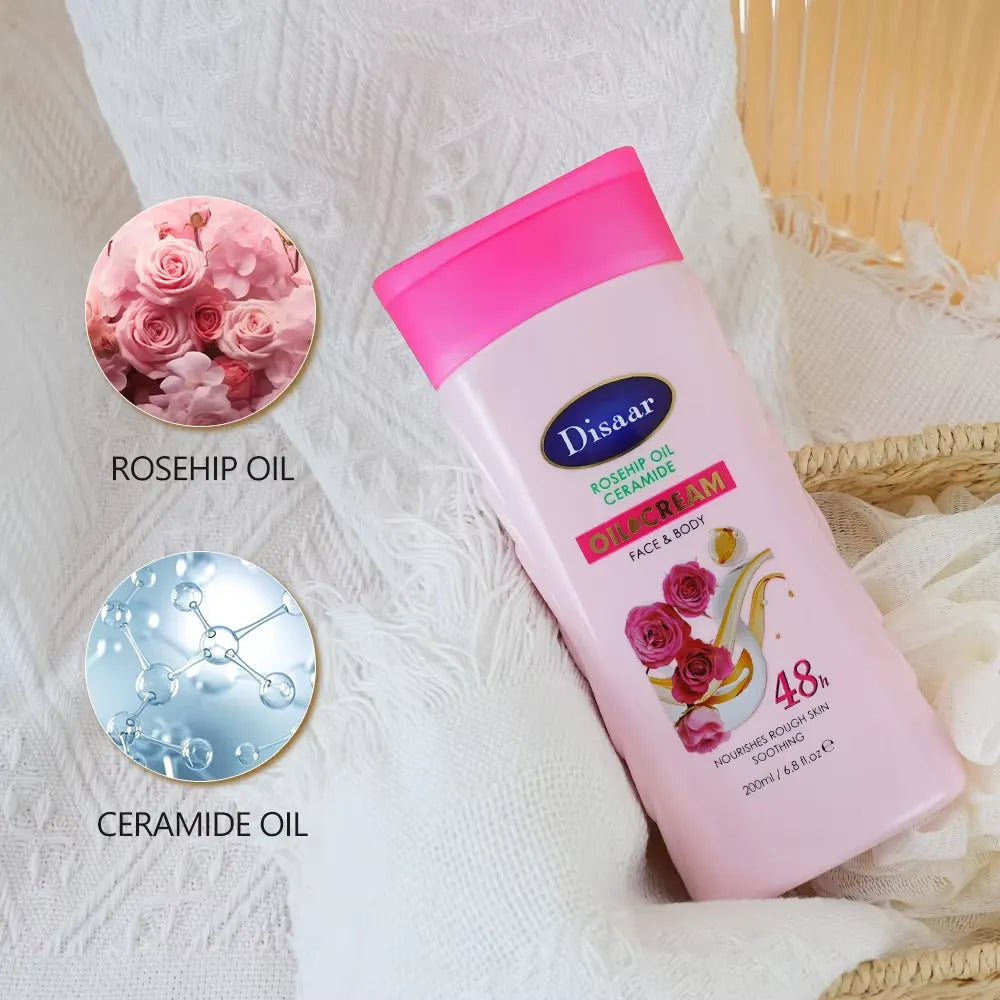 Disaar Rosehip Oil Ceramide Face & Body Oil Cream - 200ml