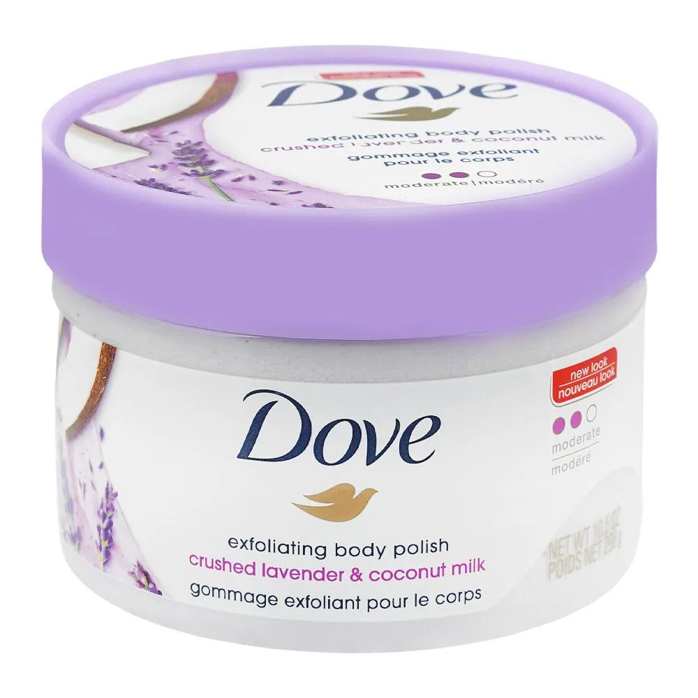 Dove Crushed Lavender & Coconut Milk Exfoliating Body Polish Sulfate Free - 298gm