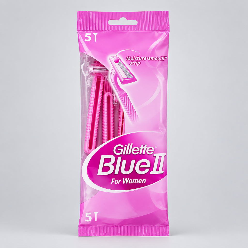 Gillette Blue II For Women Disposable Razors - Pack of 5