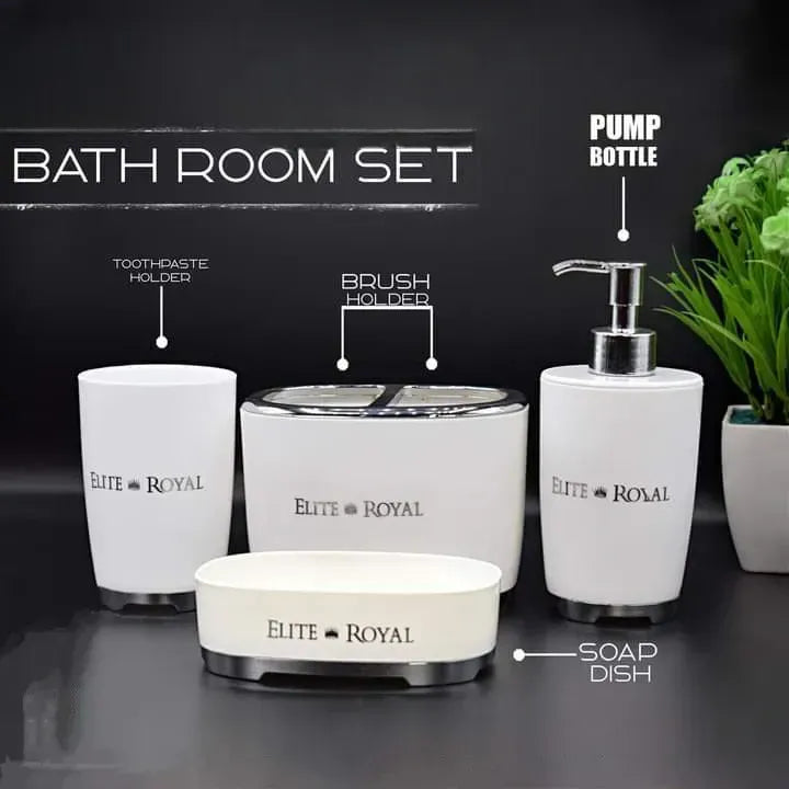 Elite Royal Bathroom Accessory - 4 Piece Set