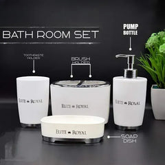 Elite Royal Bathroom Accessory - 4 Piece Set