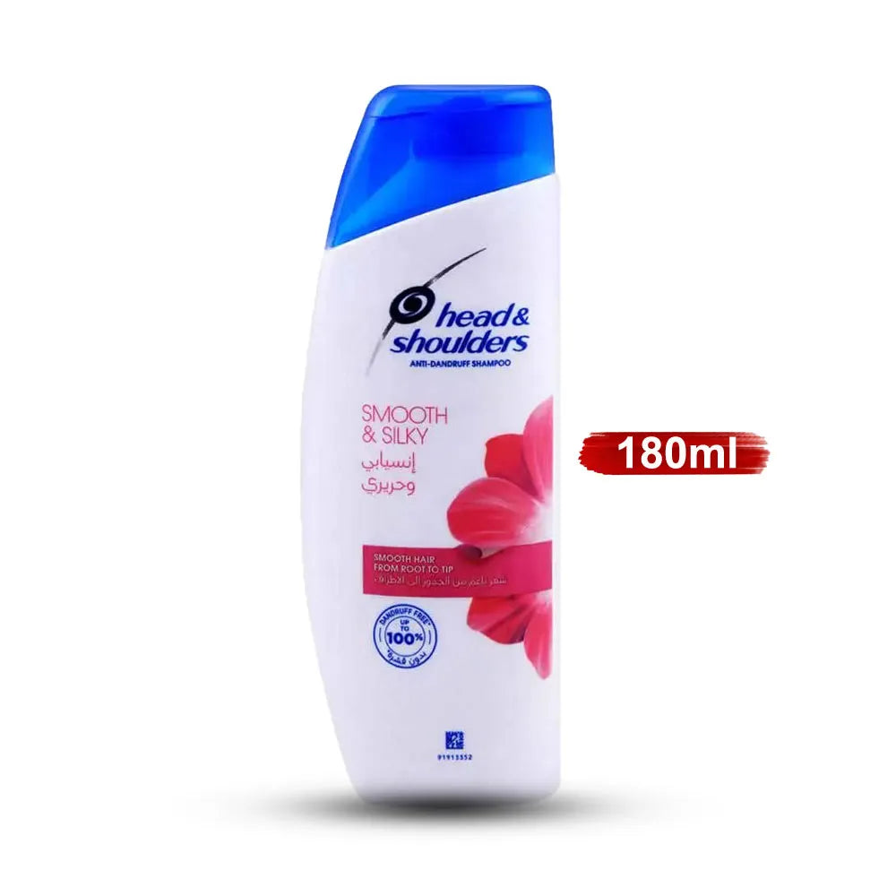 Head & Shoulders – Smooth & Silky Shampoo – Anti-Dandruff, Frizz Control & Shine – 185ml