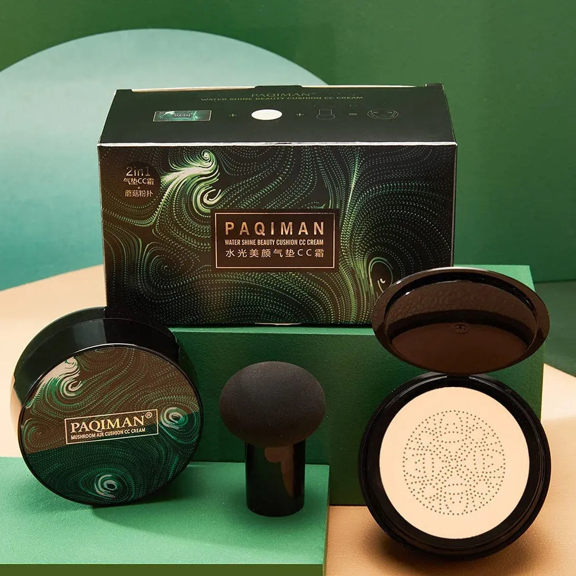 PAQIMAN 2 In 1 Water Shine Beauty Cushion CC Cream