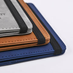 Faux Leather Passport Holder Cover and Travel Wallet with Elastic Band