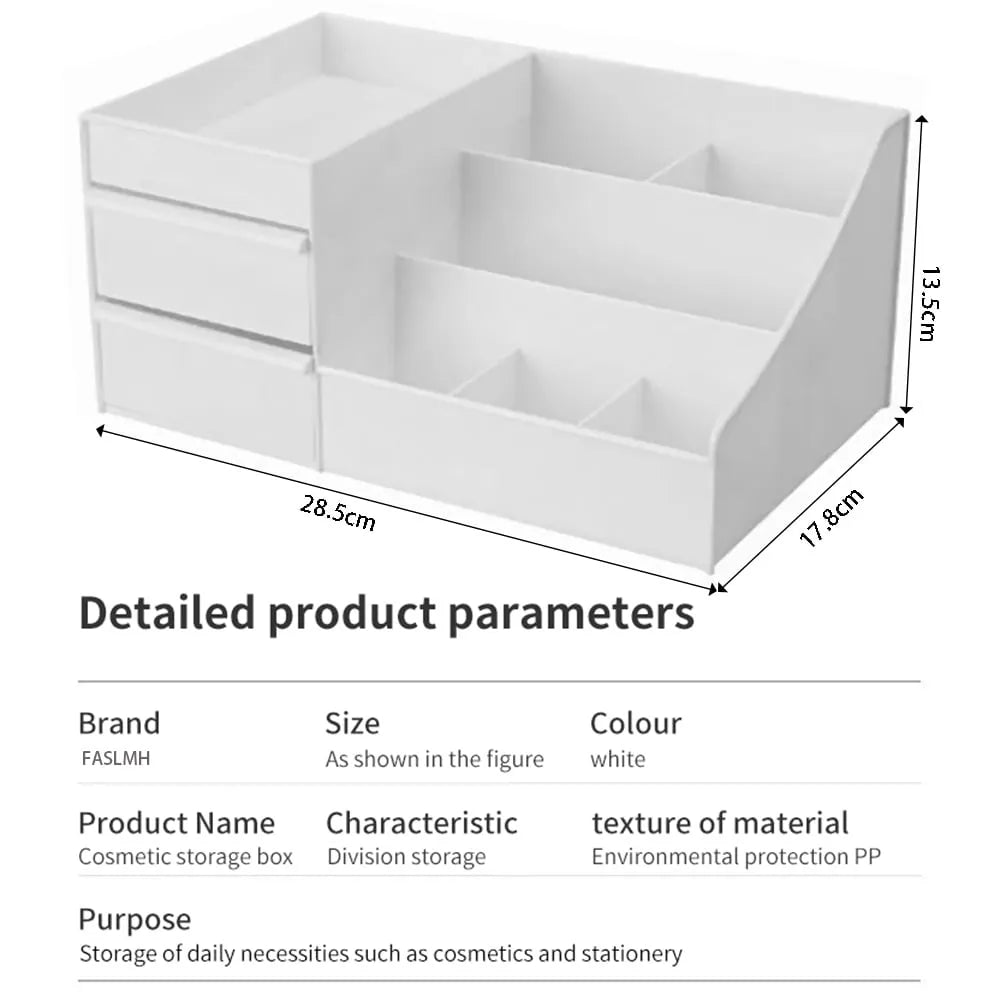 Multi-Functional Makeup Organizer with Storage Drawers