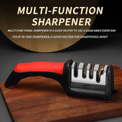 Professional 4-Stage Manual Knife & Scissor Sharpener