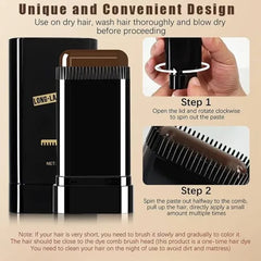 Gegemoon Black Hairdressing Wand – 2-in-1 Natural Color Touch-Up Stick -16g