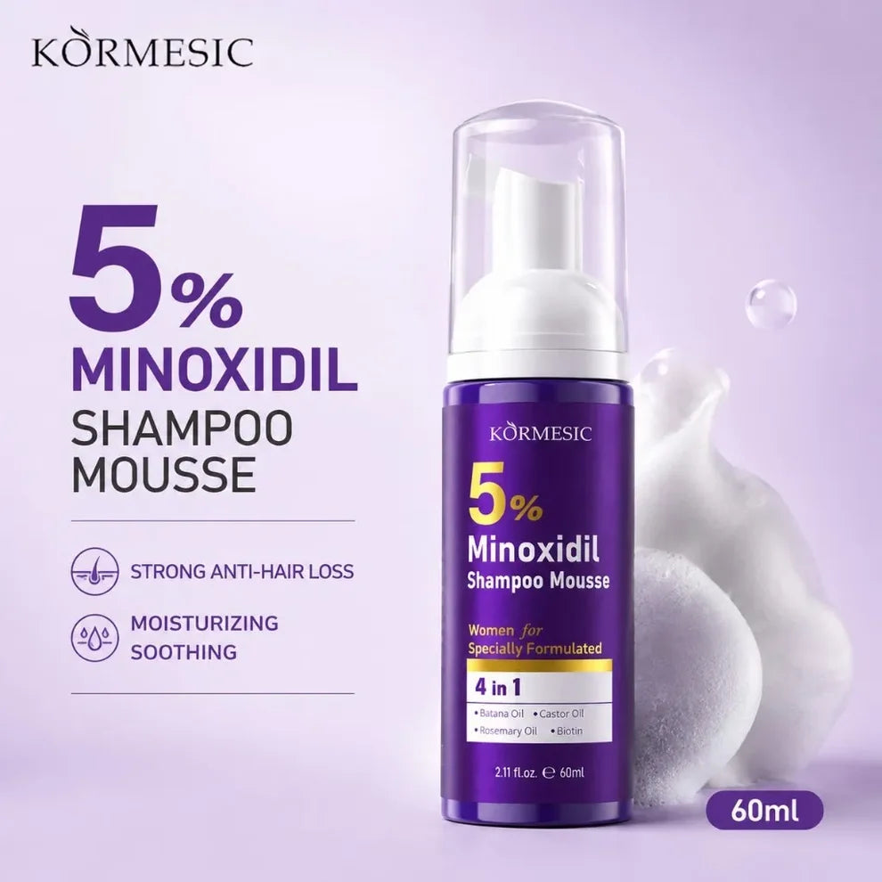 Kormesic 5% Minoxidil 4-in-1 Mousse Shampoo for Women - 300ml