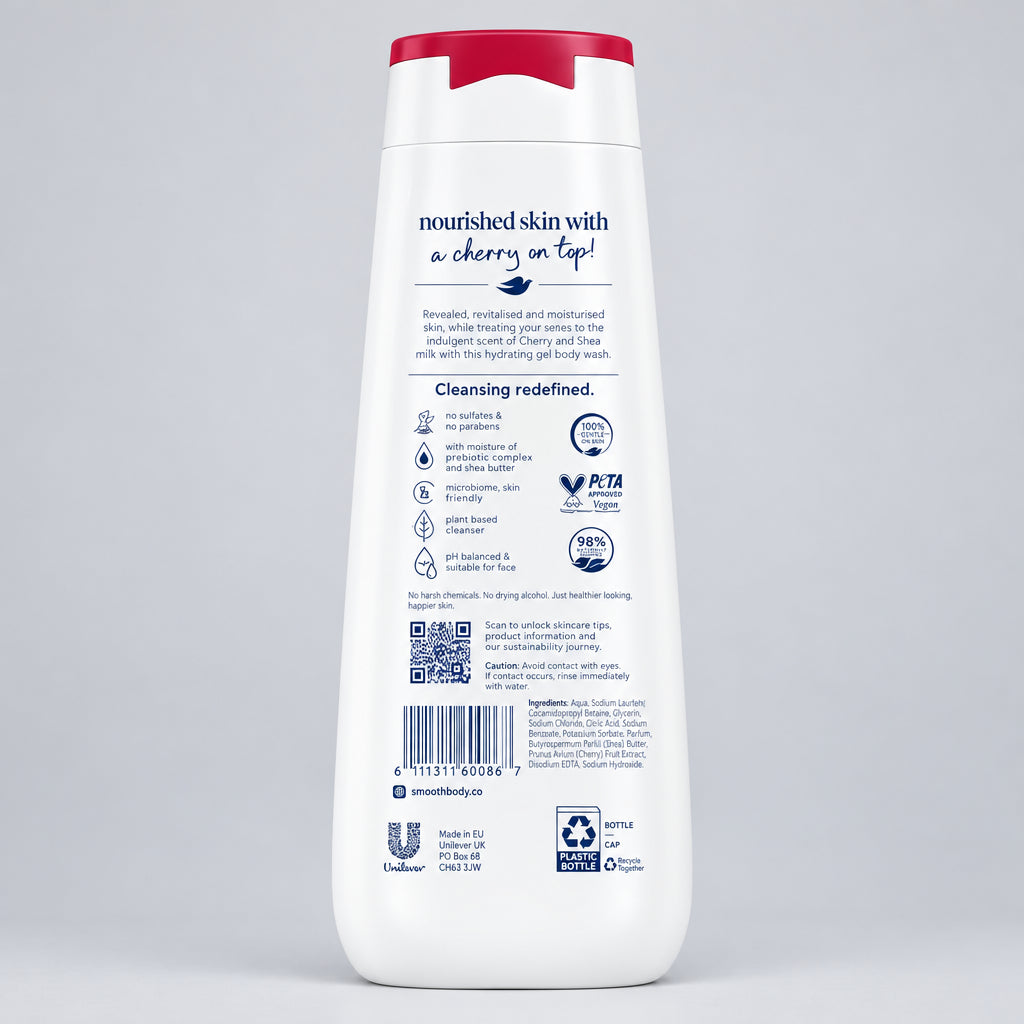 Dove Revitalize Cherry & Chia Milk Body Wash - 20 FL OZ / 591ml