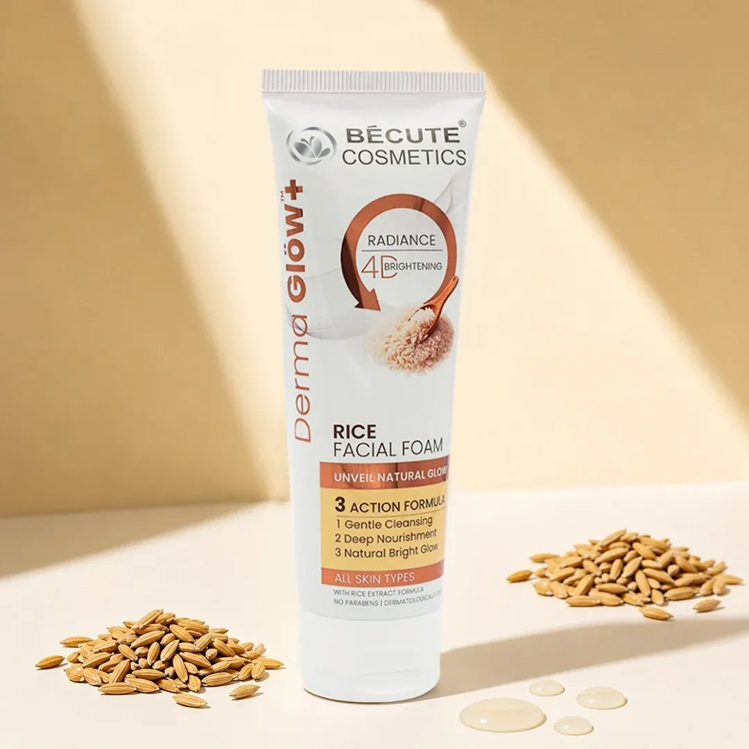 Becute Cosmetics Derma Glow Rice Facial Foam - 100ml