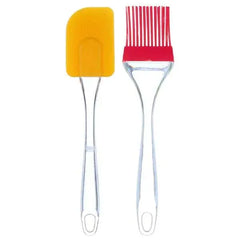 Heat Resistant Silicone Spatula and Oil Brush Set – Each