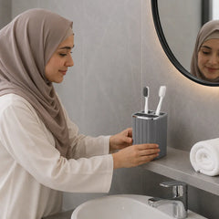 3-Compartment Bathroom Toothbrush Holder - Each