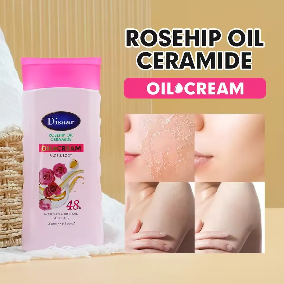 Disaar Rosehip Oil Ceramide Face & Body Oil Cream - 200ml