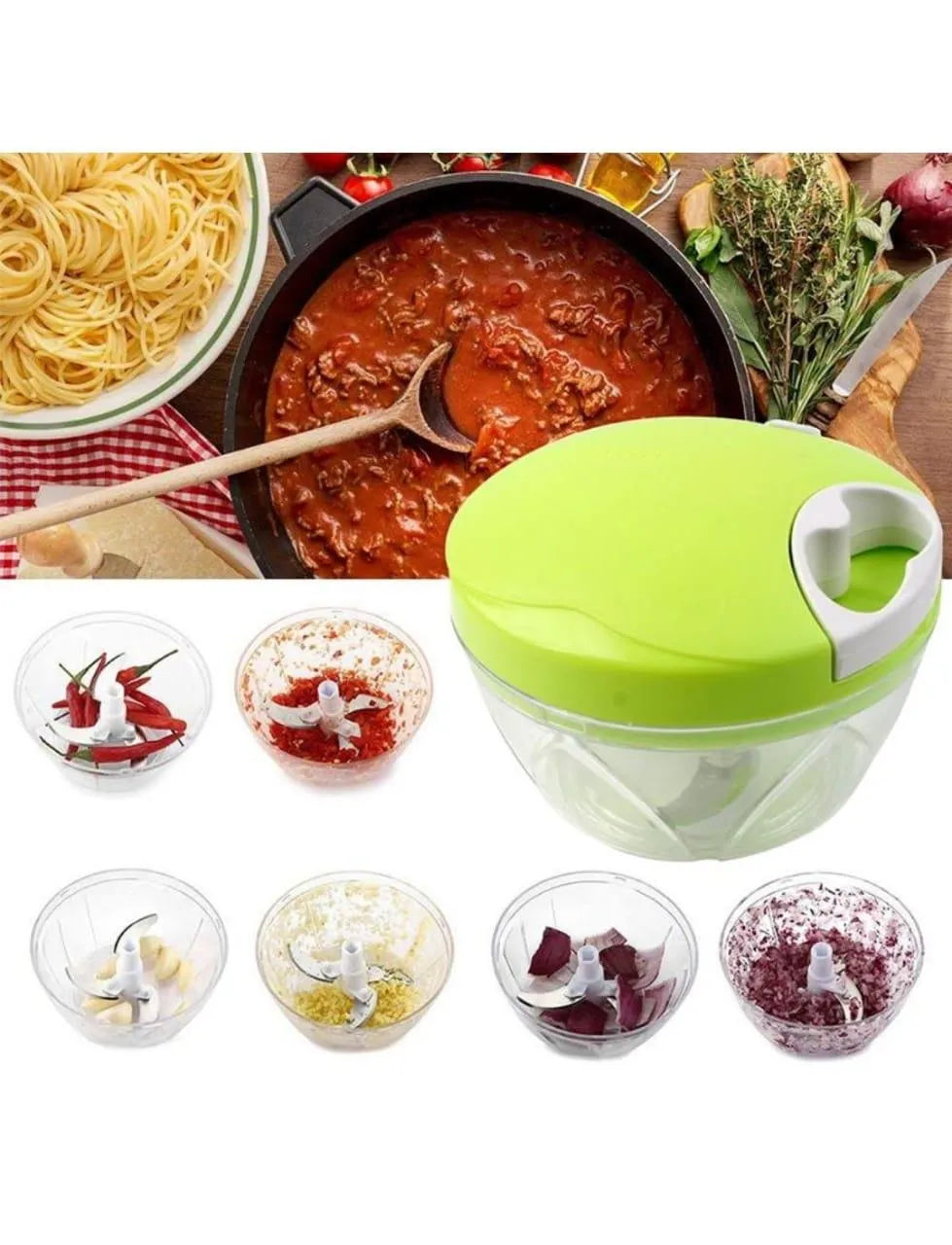 The Genius Speedy Chopper – Compact Manual Food Processor