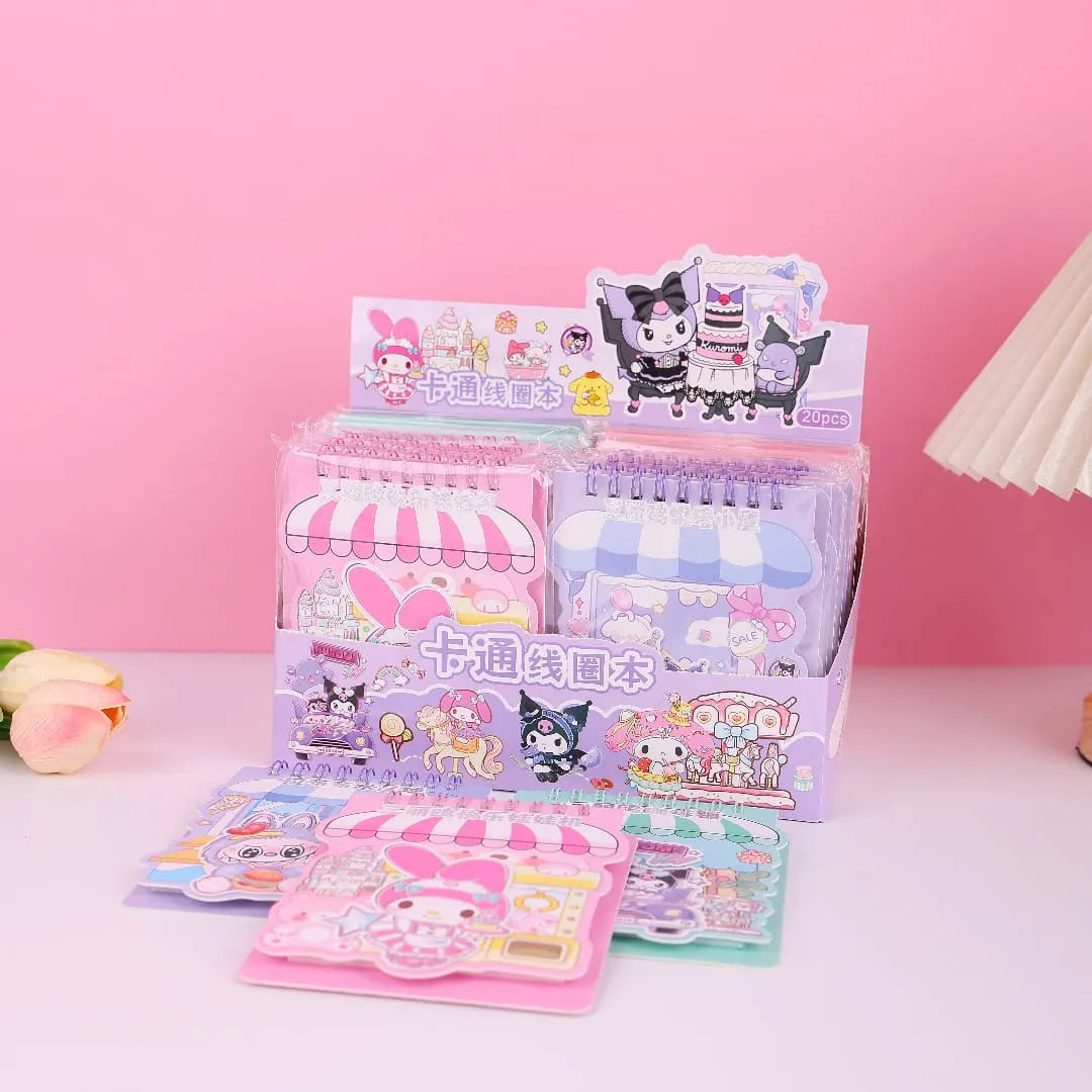 Sanrio Cartoon Mini Spiral Notebooks