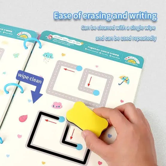 Kidmocy Stroke Line Dot to Dot Stage 01 Tracing Educational Kit -64 Pcs