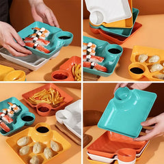 Dumpling & Snack - 4 Piece Plate Set