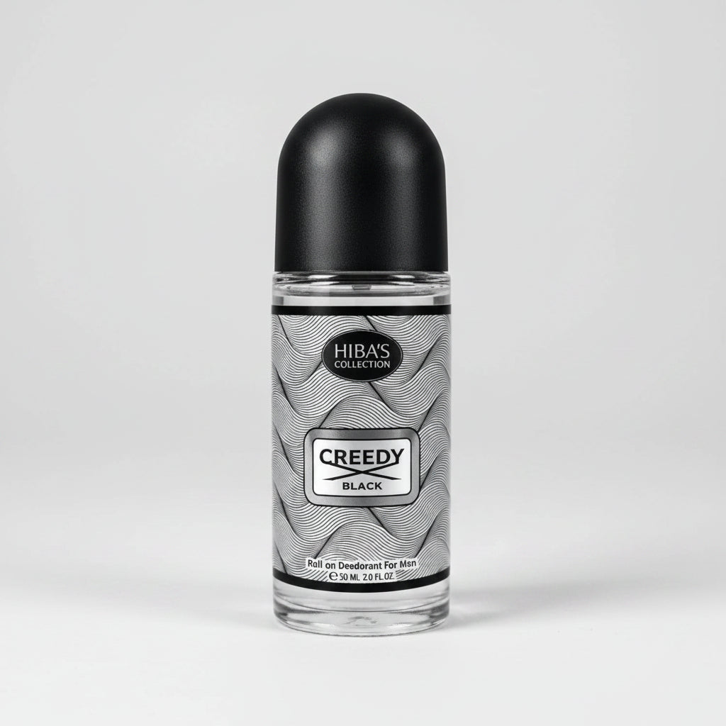 Hiba's Collection Creedy Black Roll On Deodorant for Men – 60ml