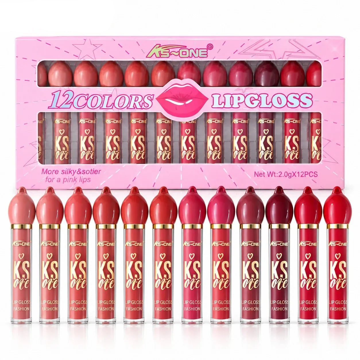 KS-ONE Colors Lip Gloss - Pack OF 12
