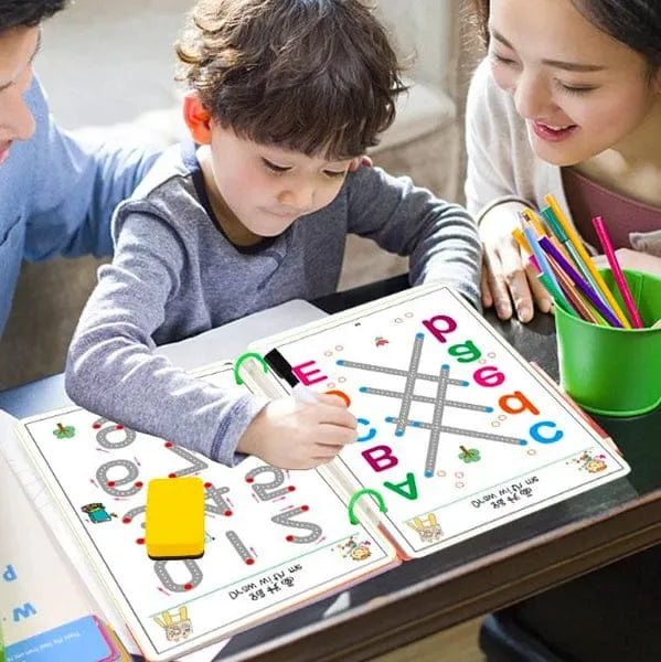 Kidmocy Stroke Line Dot to Dot Stage 01 Tracing Educational Kit -64 Pcs