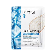 BIOAQUA Rice Raw Pulp Whitening Hydrate Ice Facial Mask - Each