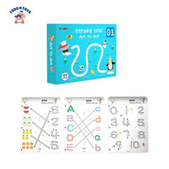 Kidmocy Stroke Line Dot to Dot Stage 01 Tracing Educational Kit -64 Pcs