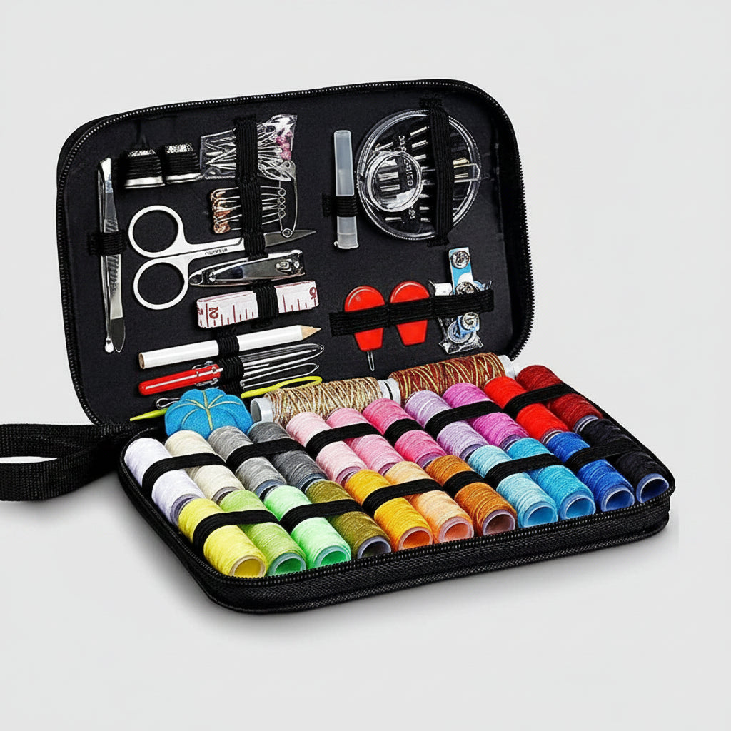 Hand Sewing Set with Colorful Threads & Accessories - Each