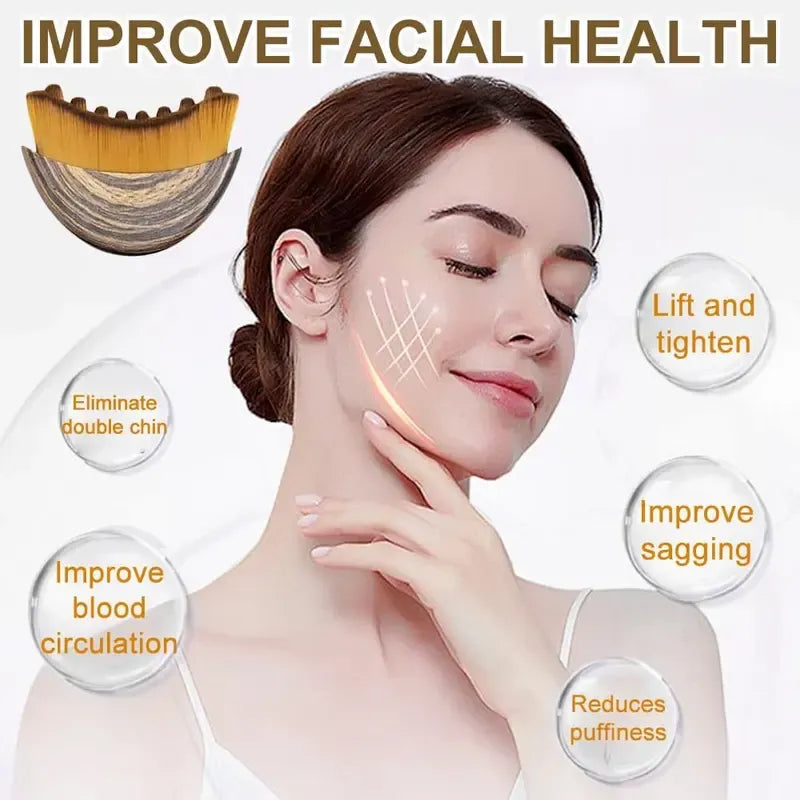 Wooden Facial Sculpting Massager Brush - Each