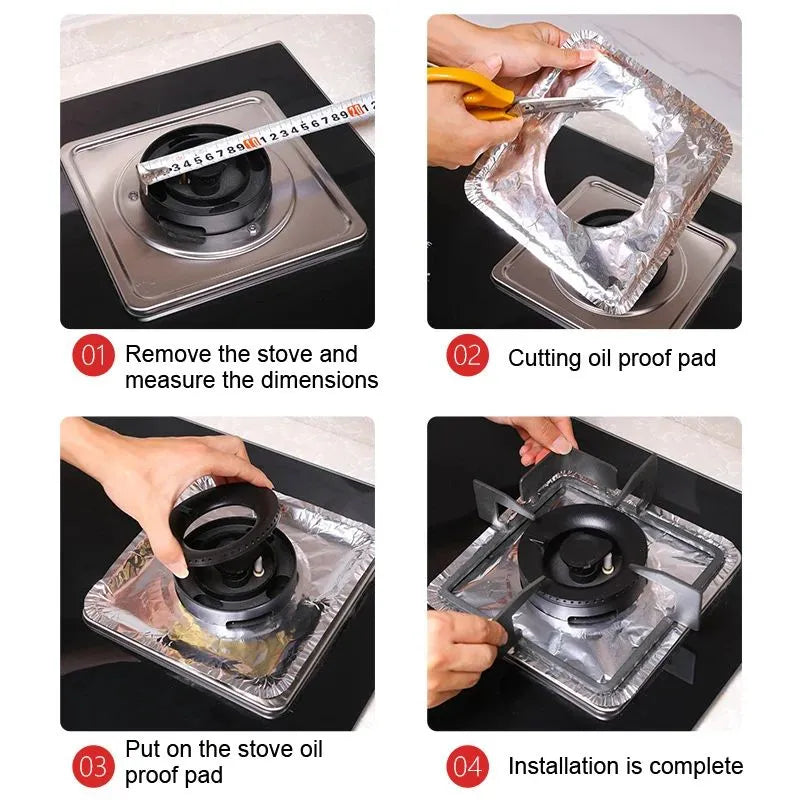 Aluminum Foil Gas Stove Burner Liners-Each