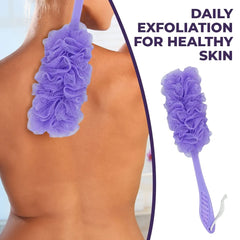 Gentle Back Scrubber Shower Pouf with Soft Mesh for Effective Cleaning and Massage