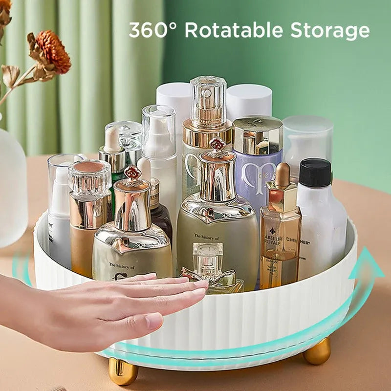 360-Rotating Makeup Organizer Tray