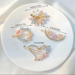 J&J Floral Hair Clip – 4 Piece Set