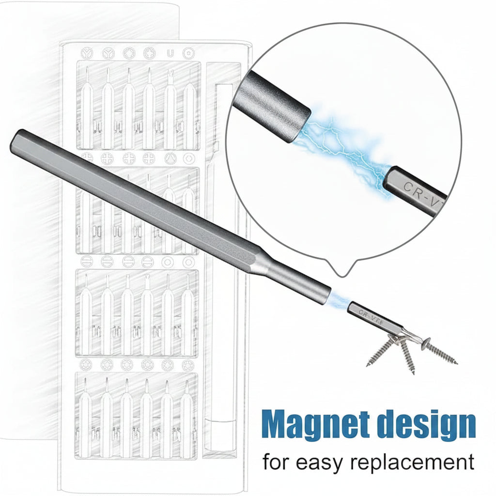 25-in-1 Precision Magnetic Screwdriver Set