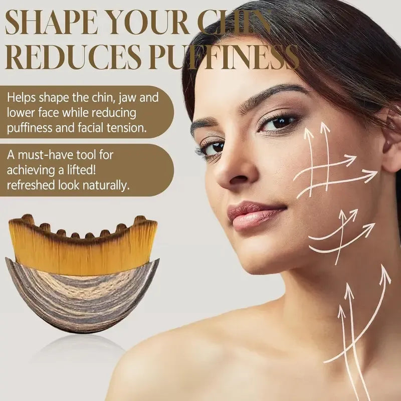 Wooden Facial Sculpting Massager Brush - Each