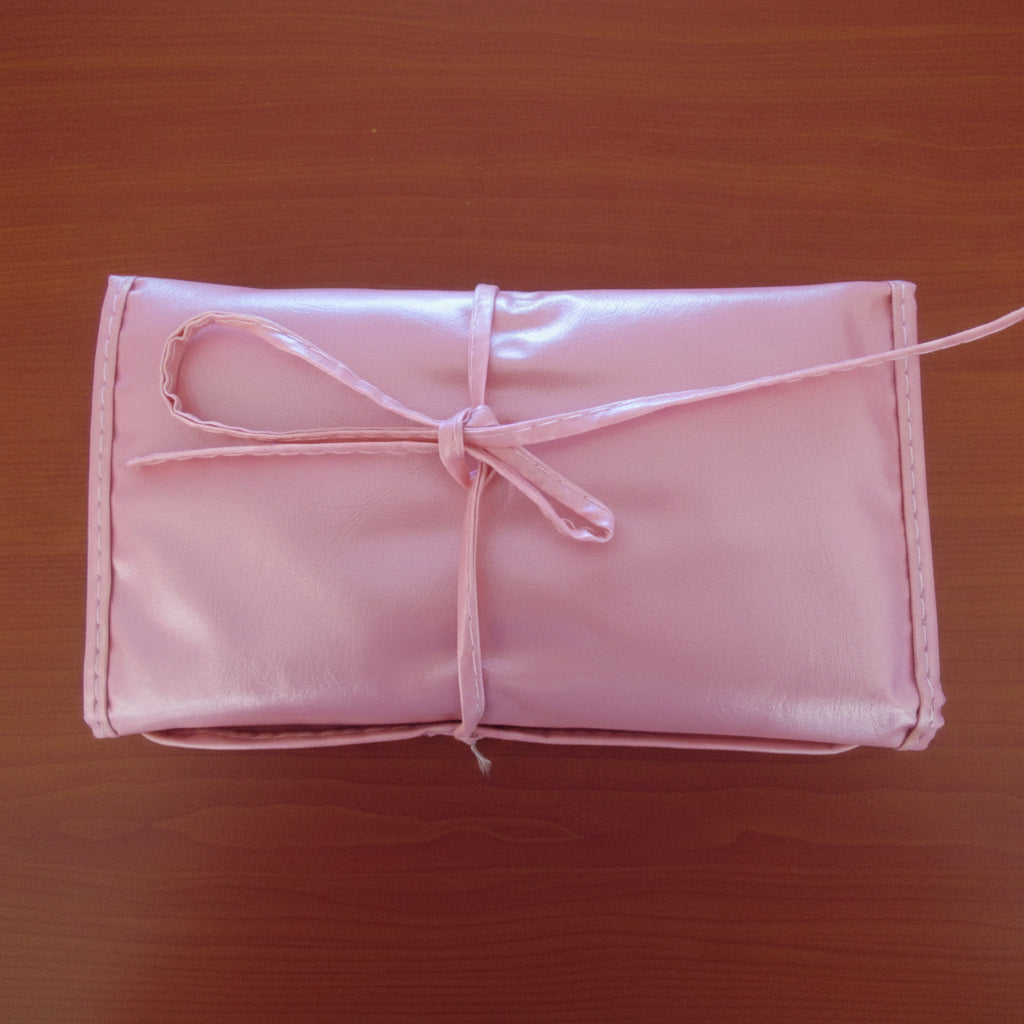 Professional Pink Makeup Brush Set with Pouch