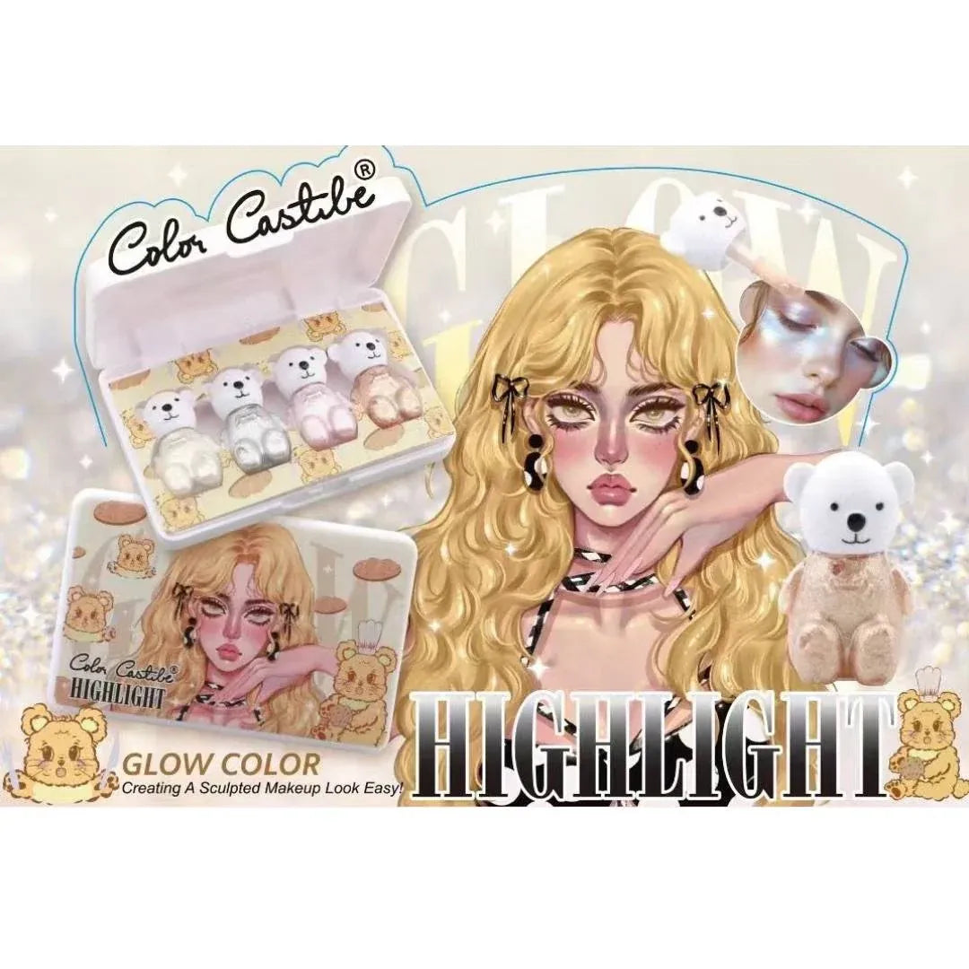 Color Castle Bear Highlighter 4Pcs Set