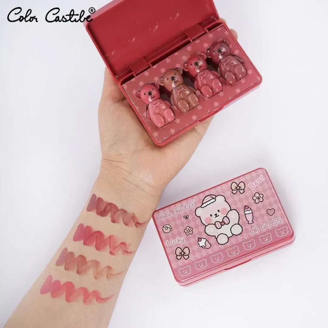 Color Castle Lucky Bear Lipgloss 4Pcs Set